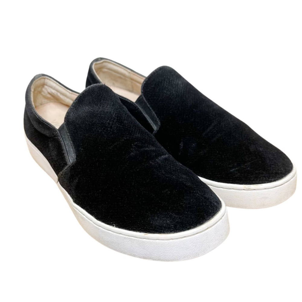 Vionic Womens Sz 9.5 Midi Holiday Python Embossed Velvet Slip On Sneaker Black